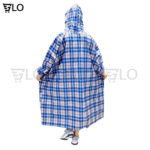 Áo Mưa Bít Sườn Không Xẻ Tà Vải Dù Tiện Lợi