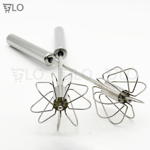 Dụng Cụ Đánh Trứng Bán Tự Động Mini Cầm Tay Inox 304, Cây Đánh Trứng Trộn Thủ Công Gia Đình Thép Không Gỉ