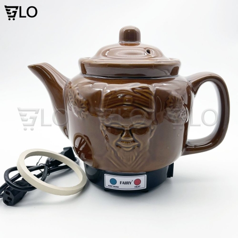 [Hỏa Tốc HCM] Ấm Siêu Sắc Thuốc Bắc 2.8L Kèm Vòng Sứ Cao Cấp