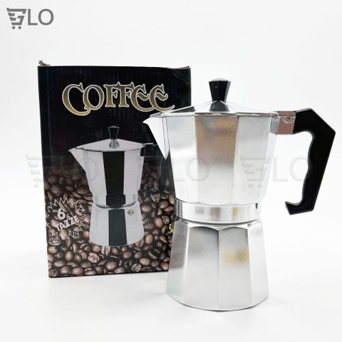 Bình Pha Cà Phê Mini Inox Moka 300ml, Phong Cách Kiểu Ý, Ấm Pha Cafe
