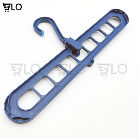Móc Treo Quần Áo Đa Năng 9 Lỗ - Nhựa Cao Cấp, Tiết Kiệm Diện Tích, Kích Thước 33.5x7.5cm