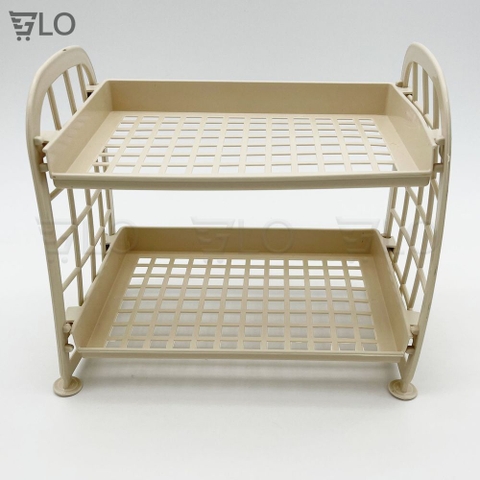 Kệ Nhựa 2 Tầng Mini Đựng Đồ Văn Phòng, Phòng Tắm, Nhà Bếp, Gọn Gàng Mọi Góc Nhà – Tối Ưu Không Gian Sống