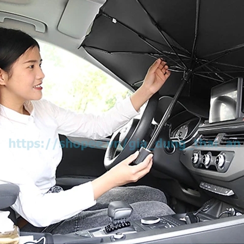 Ô Dù Che Nắng Kính Lái Xe Hơi Hình Chữ Nhật, Ô Tô Cách Nhiệt Gấp Gọn Chống Tia UV