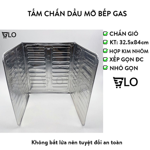 Tấm Chắn Dầu Mỡ, Chắn Gió Bếp Gas Kèm Kính Chống Văng Dầu Paul Lorna