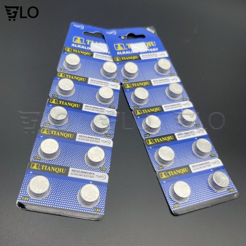 1 Vỉ 10 Viên Pin AG13, LR44, A76 Alkaline - Nhỏ Gọn, Bền Lâu, Đáng Tin Cậy