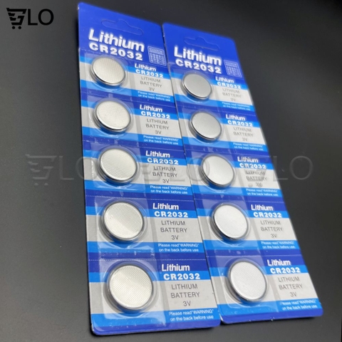 1 Vỉ Pin Cúc Áo CR2032 Lithium 3V (Vỉ 5 Viên) Dùng Cho CMOS Máy Tính, Remote Smartkey Xe Máy