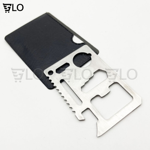 Tấm Thép Đa Năng Không Gỉ Mini 11 Công Dụng Treo Móc Khóa, Dụng Cụ Sinh Tồn Dao Đi Phượt Sửa Chữa Mở Vặn Ốc Vít Khui Nắp