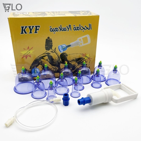 Bộ Dụng Cụ Giác Hơi Chân Không 12 Món Không Dùng Lửa An Toàn, Tiện Lợi, Chuyên Dùng Massage Dưỡng Sinh