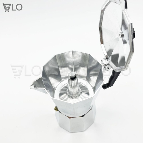 Bình Pha Cà Phê Mini Inox Moka 300ml, Phong Cách Kiểu Ý, Ấm Pha Cafe