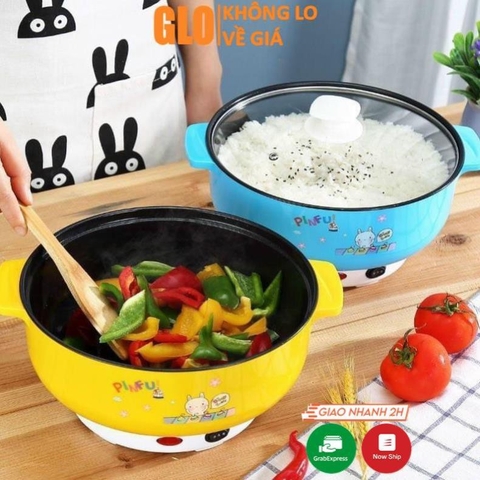 Nồi Lẩu Điện Mini 26cm Vung Kính 1000w Siêu Tốc
