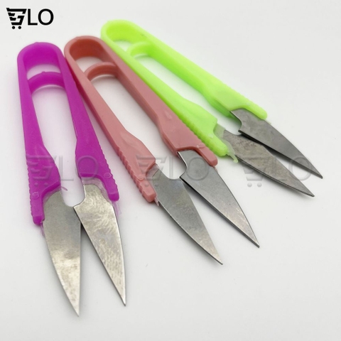 Kéo Bấm Chỉ Nhỏ Gọn Inox Cán Nhựa - 10.5cm, Nhẹ 12gr, Sắc Bén, Tiện Dụng