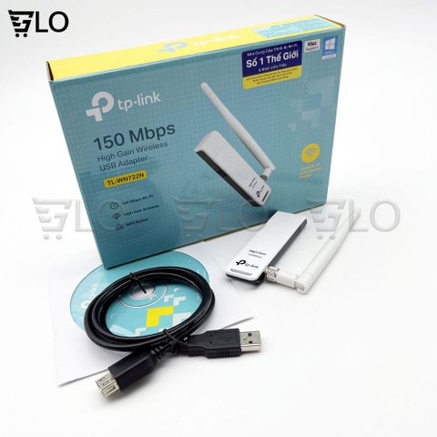 Usb Wireless TP-Link WN 722N - Chuẩn N, 1 Anten (Hàng Chính Hãng), Thu Wifi Cực Mạnh