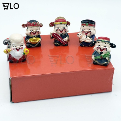 Bộ Tượng 5 Ông Thần Tài May Mắn Phong Thủy