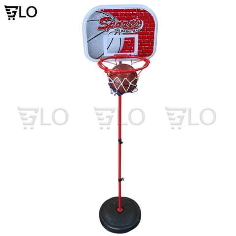 Bộ Trò Chơi Bóng Rổ Trụ Sắt Kèm Bóng Mini Trong Nhà Cho Bé Kèm Bơm