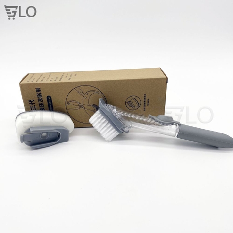 Cây Cọ Chà Rửa Xoong 2 in 1 Có Chổ Đựng Xà Phòng