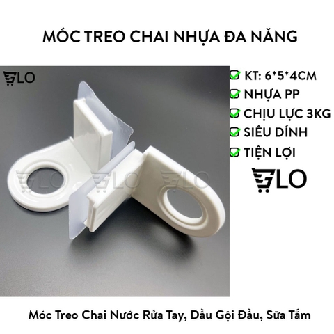 Móc Treo Chai Nước Rửa Tay, Dầu Gội Đầu, Sữa Tắm Dán Tường Siêu Dính Chịu Lực 3kg, Tối Ưu Không Gian – Gọn Gàng Nhà Tắm