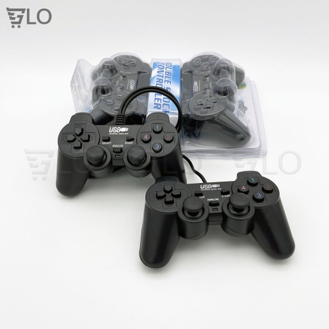 Tay Cầm Chơi Game Đôi Gamepad Có Rung Đen