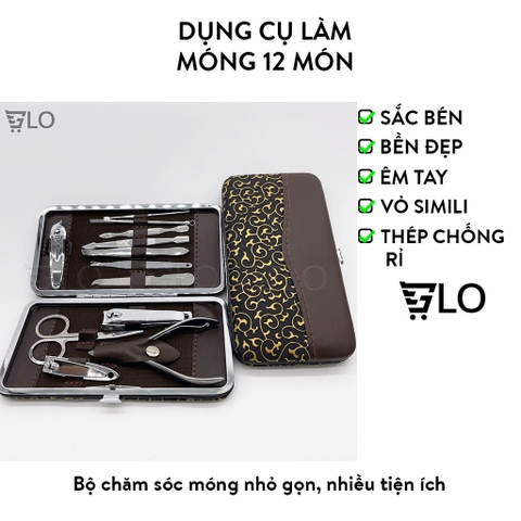 Bộ Dụng Cụ Nail Làm Móng Tay 12 Món Lớn Xịn, Giúp Bạn Chăm Sóc Bàn Tay Hoàn Hảo Ngay Tại Nhà