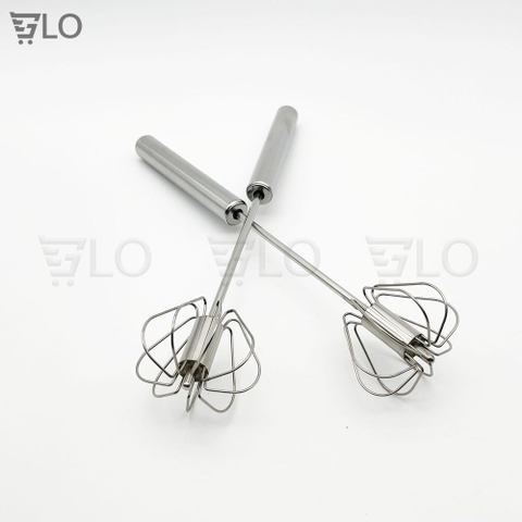 Dụng Cụ Đánh Trứng Bán Tự Động Mini Cầm Tay Inox 304, Cây Đánh Trứng Trộn Thủ Công Gia Đình Thép Không Gỉ