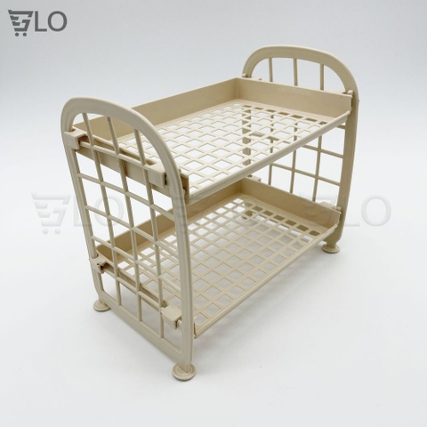 Kệ Nhựa 2 Tầng Mini Đựng Đồ Văn Phòng, Phòng Tắm, Nhà Bếp, Gọn Gàng Mọi Góc Nhà – Tối Ưu Không Gian Sống