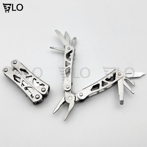 Kềm Thép Đa Năng 11.5cm, Gồm Tua Vít, Cưa, Dao, Dũa, Dùi, Mở Nắp Chai,..., Nhỏ Gọn Phù Hợp Đi Phượt