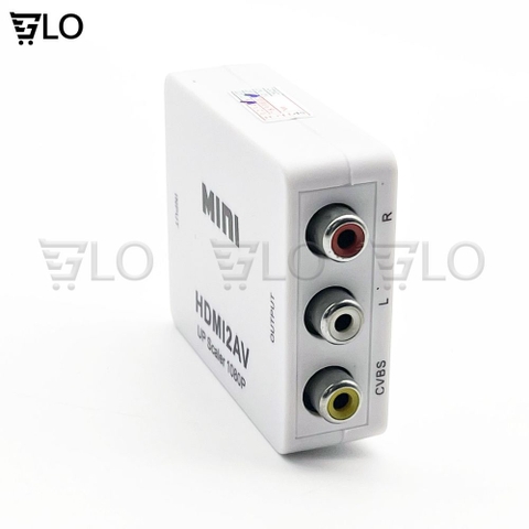 Box Chuyển HDMI Ra AV Mini HDMI2AV, Bộ Adapter Chuyển Đổi AV Sang HDMI