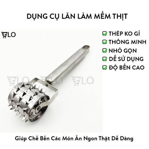 Dụng Cụ Làm Mềm Thịt Kiểu Lăn Bằng Thép