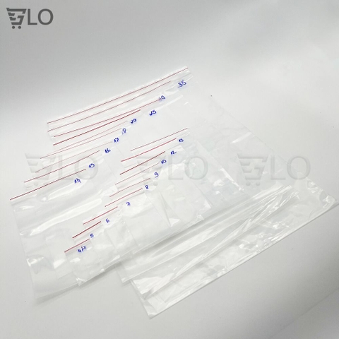 1 Kg Túi Nilon Khoá Zipper Miết Mép, Vuốt Miệng Ziplock Trong Suốt Chuyên Đóng Gói, Đựng Phụ Kiện, Quần Áo