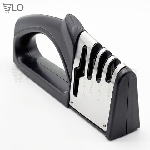 Dụng Cụ Mài Dao Kéo 4 In 1 Cao Cấp Thép Không Gỉ, Giúp Mài Nhanh, Siêu Sắc Bén, Lưỡi Mài Phủ Gốm Ceramic