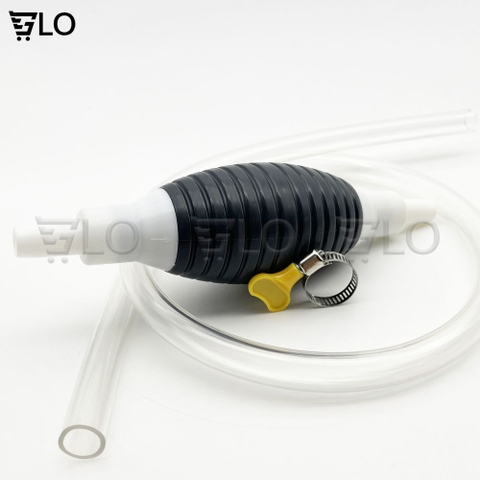 Dụng Cụ Ống Bơm Hút Xăng Dầu Chất Lỏng Bóp Tay 1M Màu Đen