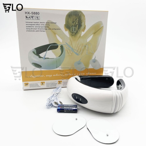 Máy Massage Cổ Vai Gáy HX-5880, Thông Minh Đa Chiều 3D Trị Đau Cột Sống Cổ, Tê Mỏi Vai Gáy