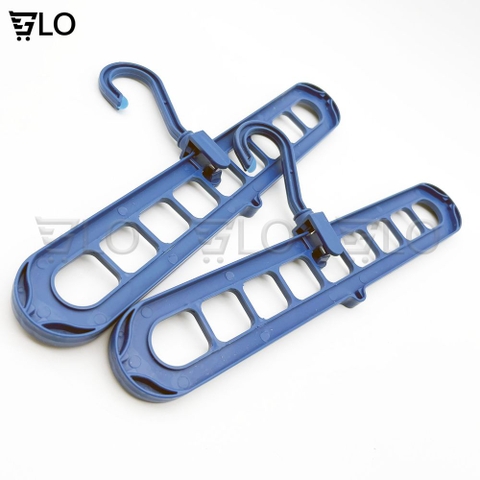 Móc Treo Quần Áo Đa Năng 9 Lỗ - Nhựa Cao Cấp, Tiết Kiệm Diện Tích, Kích Thước 33.5x7.5cm