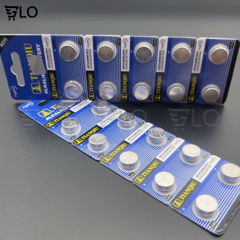 1 Vỉ 10 Viên Pin AG13, LR44, A76 Alkaline - Nhỏ Gọn, Bền Lâu, Đáng Tin Cậy