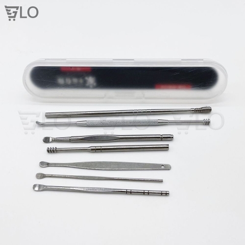 [Inox] Bộ Dụng Cụ Lấy Ráy Tai 7 Món Mẫu Mới Cây Móc Lỗ Tai Chuyên Dụng