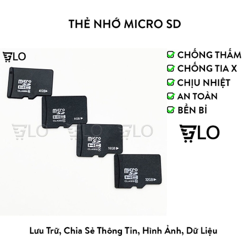 Thẻ nhớ Micro SD 4gb-8gb-16gb-32gb-64gb Class 10 Bảo Hành 1 Năm