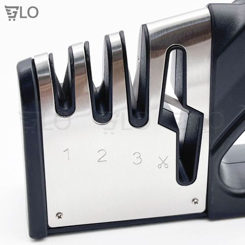 Dụng Cụ Mài Dao Kéo 4 In 1 Cao Cấp Thép Không Gỉ, Giúp Mài Nhanh, Siêu Sắc Bén, Lưỡi Mài Phủ Gốm Ceramic