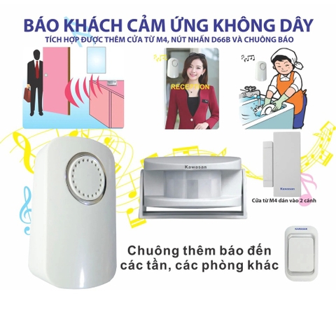Cảm ứng báo khách không dây Kawasan KW-I287B