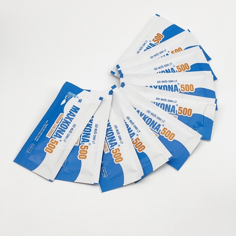 Hộp 30 Gói Muối Sinh Lý MAXKONA 500, Gói Pha Để Súc Họng, Súc Miệng, Rửa Mũi Xoang