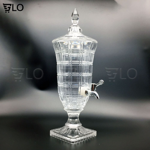 [Hỏa Tốc HCM] Bình Thủy Tinh 3 Lít Có Vòi Rót Đựng Rượu, Tháp Bia, Nước Ngọt, Hoa Quả