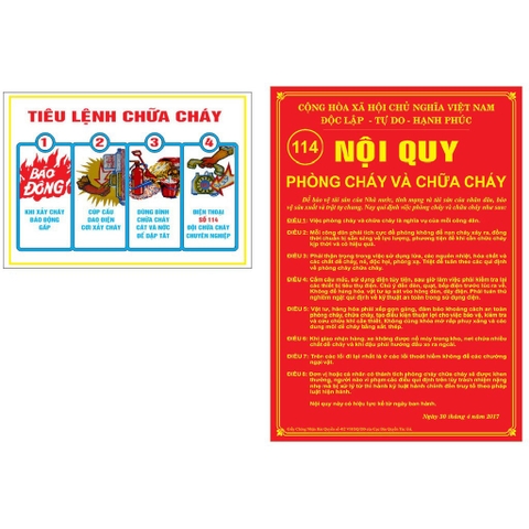[Hỏa Tốc HCM] Bộ Nội Quy Tiêu Lệnh Phòng Cháy Chữa Cháy