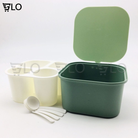 Hộp Đựng Gia Vị 4 Ngăn 14x16x8cm Tiện Dụng Cho Nhà Bếp Của Bạn