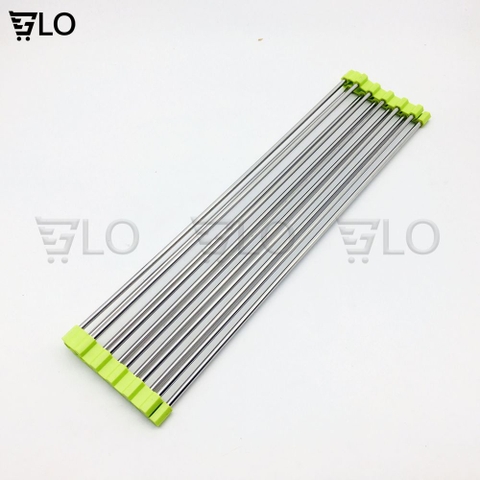 Kệ Để Chén Xếp Gọn Inox Gắn Bồn Rửa Chén, Có Thể Cuộn Tròn, Giải Pháp Tiện Ích Cho Mọi Gia Đình