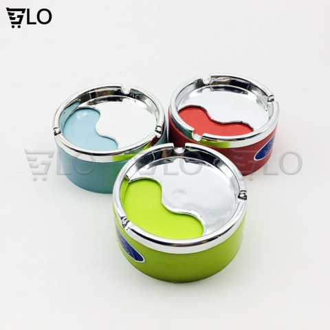 Gạt Tàn Thuốc Lá Nhựa Nắp Xoáy, Gạc Tàn Mạ Bạc Đẹp Như Inox