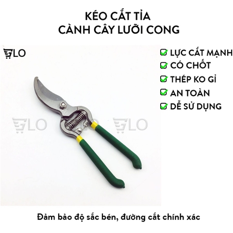 Kéo Cắt Tỉa Cành Cây Lưỡi Cong Nhỏ Gọn