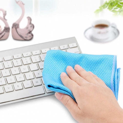 Khăn Lau Vảy Cá Siêu Sạch - Không Rụng Lông, Siêu Thấm Hút, Kích Thước 25x25cm