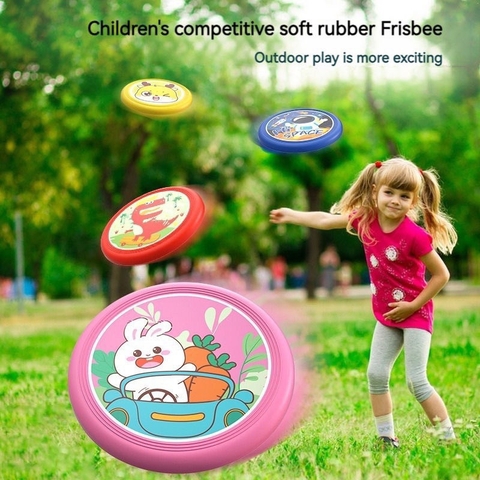 Đồ Chơi Ném Đĩa Bay Mềm Cho Bé Loại 20cm An Toàn Nhiều Họa Tiết Vui Nhộn Dễ Thương