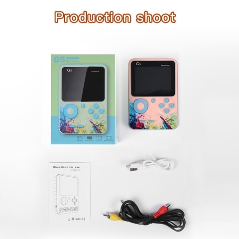 Máy Chơi Game Cầm Tay G5 500 Trò Chơi, Có Thể Sạc Lại, Kèm Tay Cầm Chơi Game 2 Người
