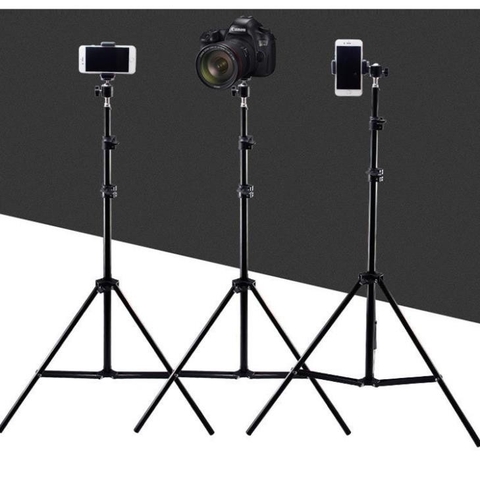 [Hỏa Tốc] Chân Đèn Live Cao 2.1m Studio, Chân Đèn Flash Cho Livestream Chụp Ảnh, Quay Phim, Điện Thoại, Máy Chiếu