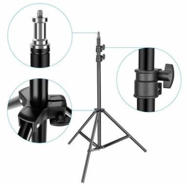 [Hỏa Tốc] Chân Đèn Live Cao 2.1m Studio, Chân Đèn Flash Cho Livestream Chụp Ảnh, Quay Phim, Điện Thoại, Máy Chiếu
