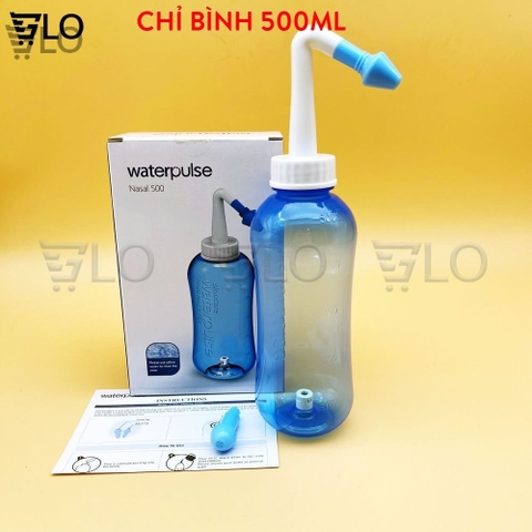 Bình Rửa Mũi WaterPulse Nút Nhấn Giúp Làm Sạch Khoang Mũi, Loại Bỏ Bụi Bẩn, Phấn Hoa, Chống Viêm, Ngăn Ngừa Viêm Xoang
